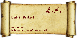 Laki Antal névjegykártya